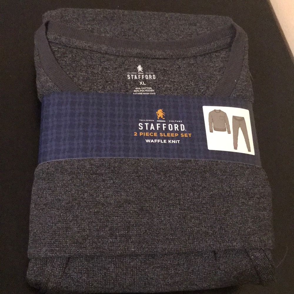 Stafford 2 pc sleep set waffle knit